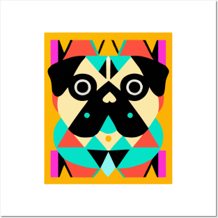 Pug Tarot Dog Owner Vintage Funny Illustration Pug Posters and Art